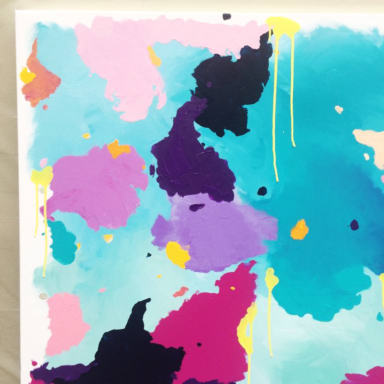 Original Abstract Expressionism Abstract Painting by Julia Badow