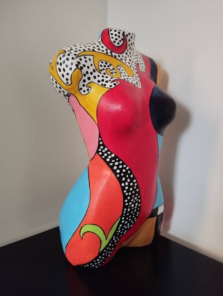 Original Pop Art Nude Sculpture by Carole Carpier