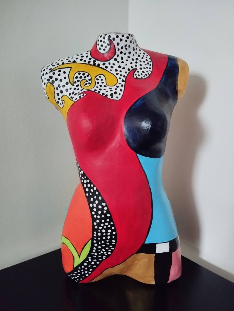 Original Pop Art Nude Sculpture by Carole Carpier