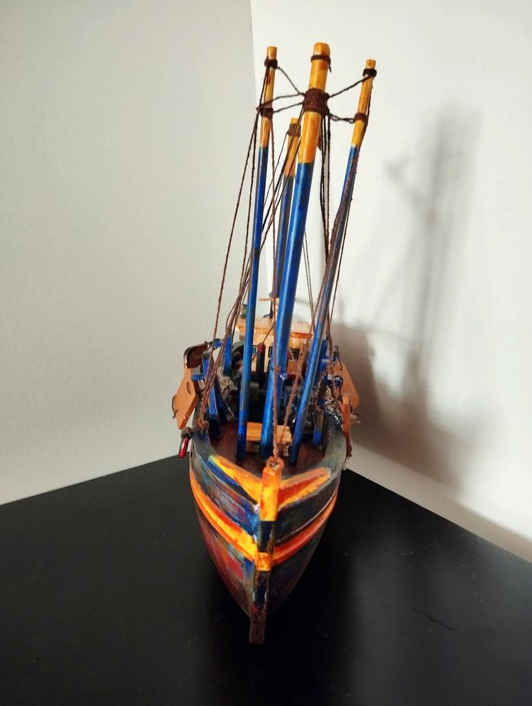 Original Figurative Boat Sculpture by Carole Carpier