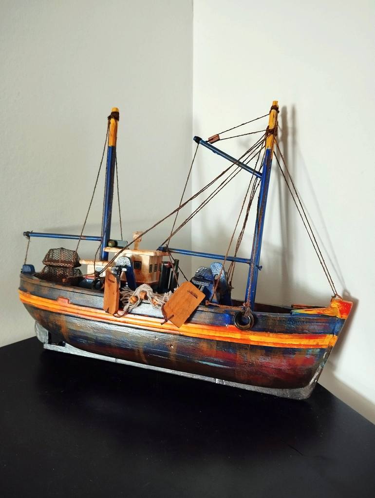 Original Figurative Boat Sculpture by Carole Carpier