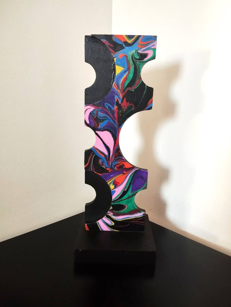 Original Cubism Abstract Sculpture by Carole Carpier