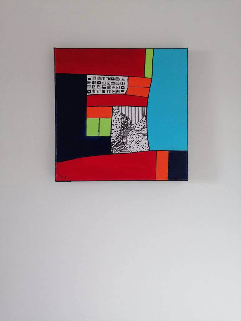 Original Conceptual Abstract Painting by Carole Carpier