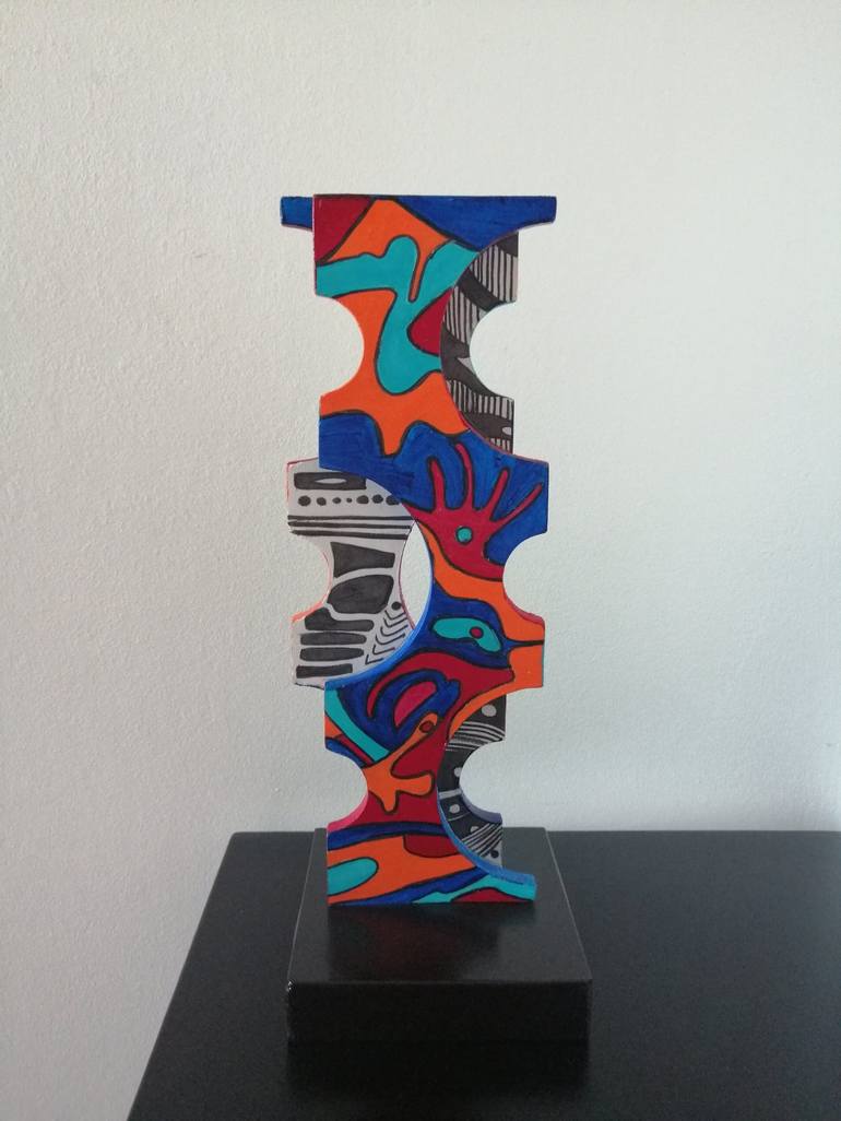 Original Conceptual Abstract Sculpture by Carole Carpier