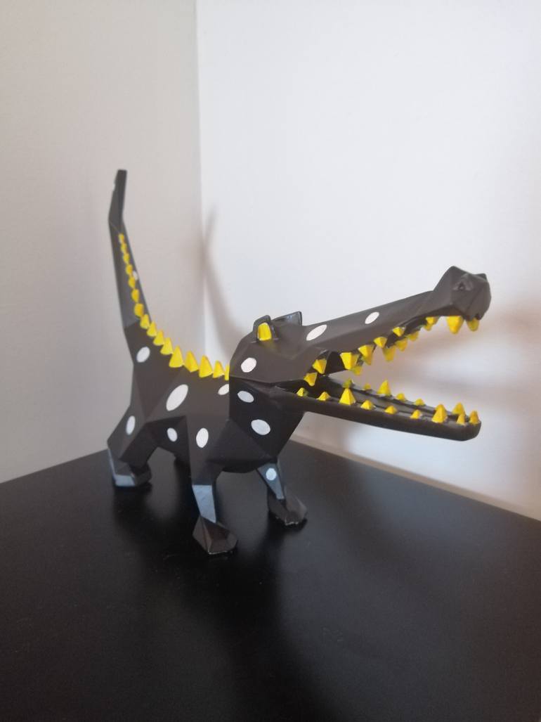 Original Cubism Animal Sculpture by Carole Carpier