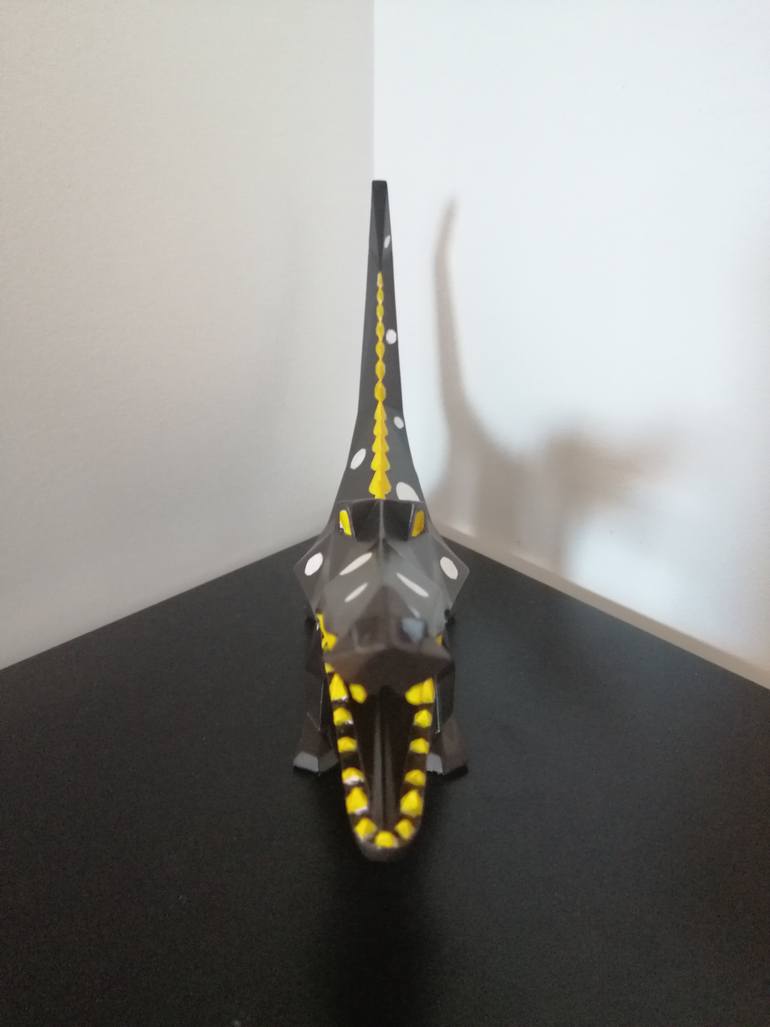 Original Cubism Animal Sculpture by Carole Carpier