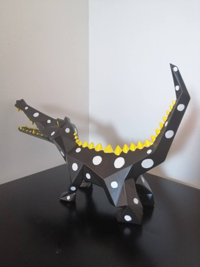 Original Cubism Animal Sculpture by Carole Carpier