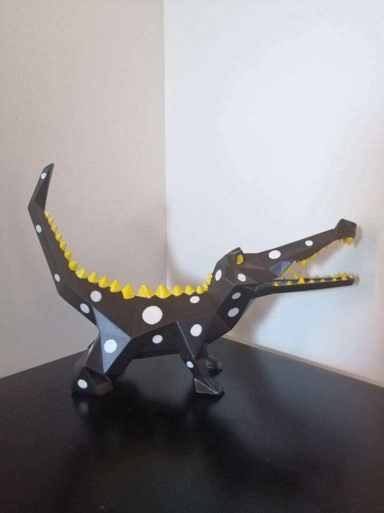 Original Cubism Animal Sculpture by Carole Carpier