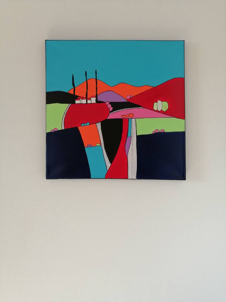 Original Abstract Expressionism Landscape Painting by Carole Carpier
