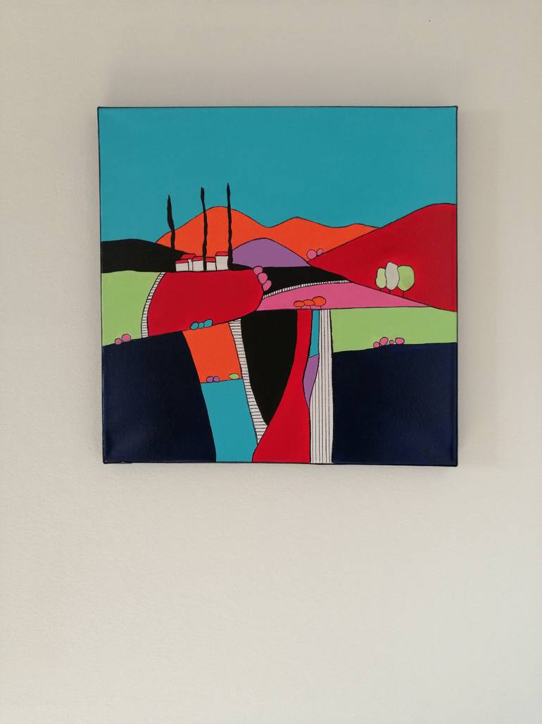 Original Abstract Expressionism Landscape Painting by Carole Carpier