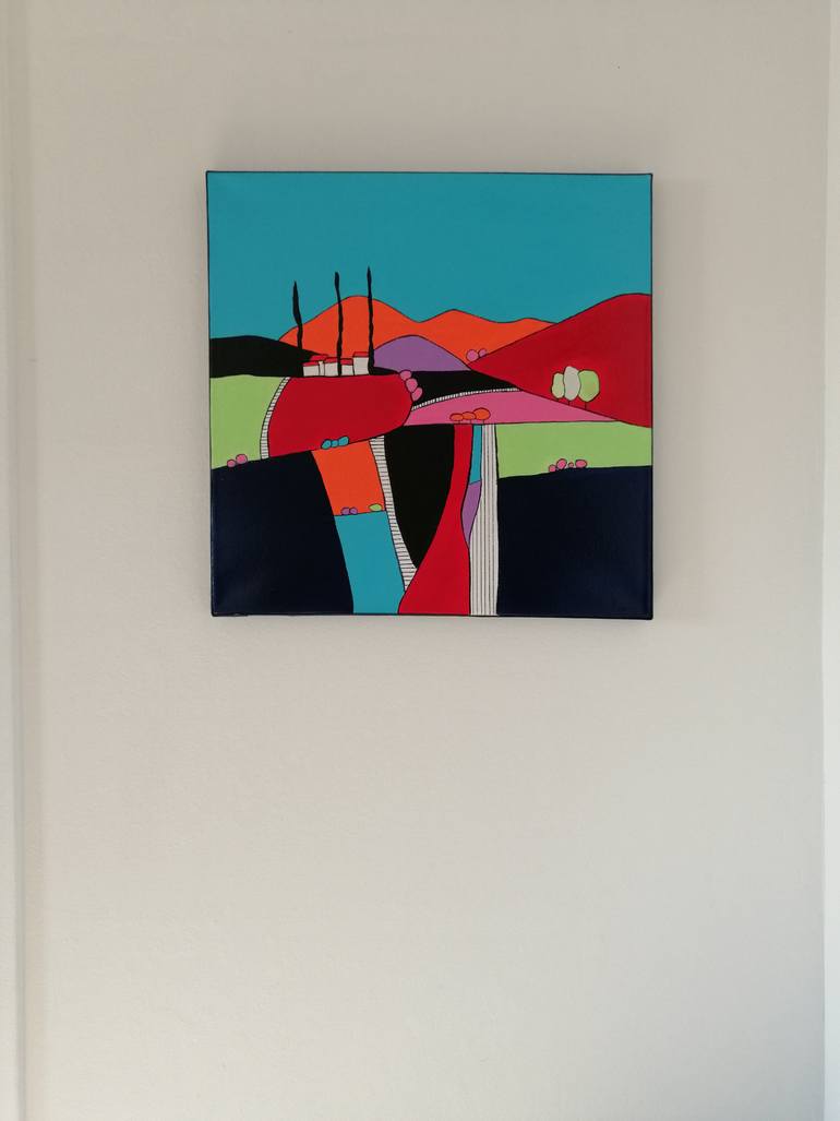 Original Abstract Expressionism Landscape Painting by Carole Carpier