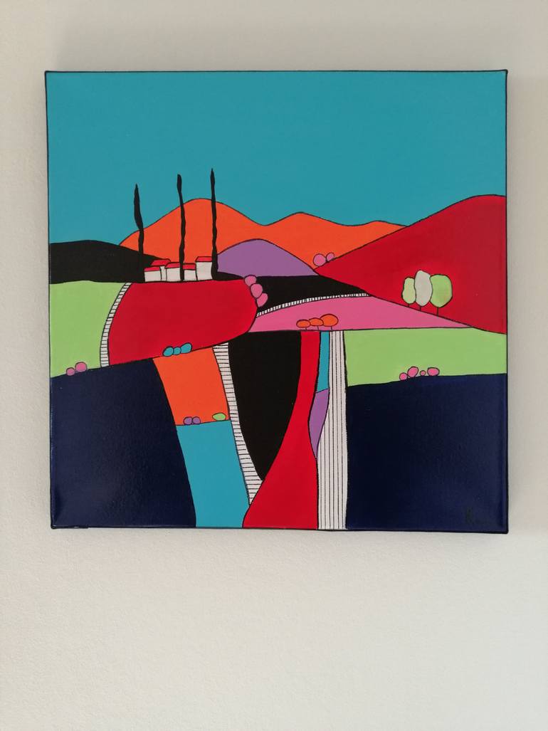 Original Abstract Expressionism Landscape Painting by Carole Carpier