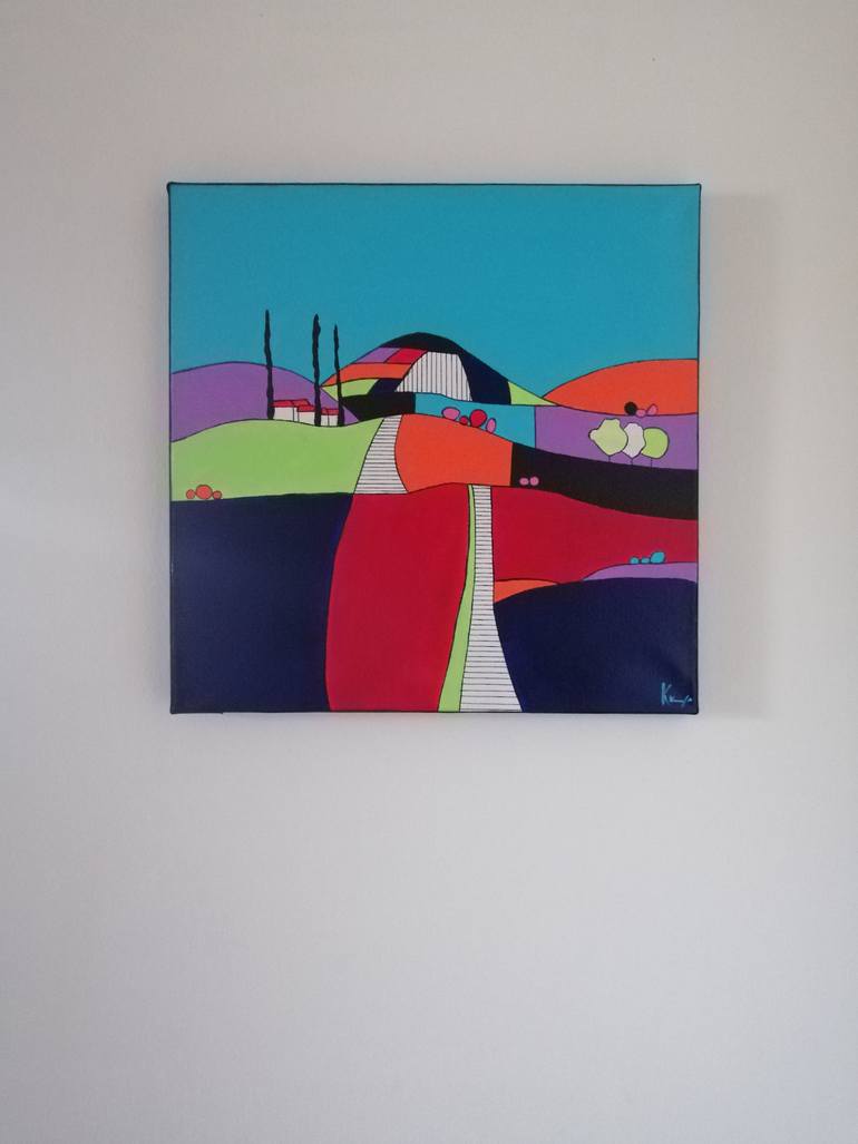 Original Abstract Expressionism Landscape Painting by Carole Carpier