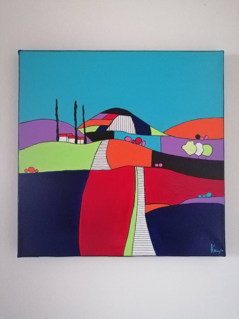 Original Abstract Expressionism Landscape Painting by Carole Carpier