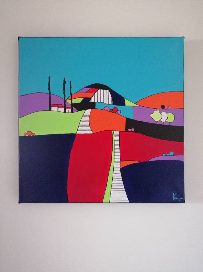 Original Abstract Expressionism Landscape Painting by Carole Carpier