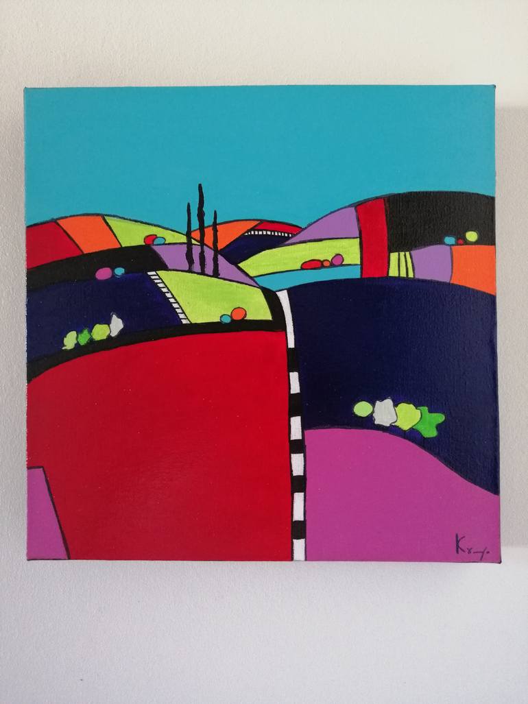 Original Abstract Expressionism Landscape Painting by Carole Carpier