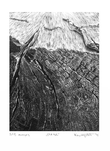 Print of Abstract Tree Printmaking by Nikola Kašterović