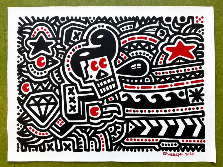 Original Pop Art Cartoon Painting by Ottograph Amsterdam