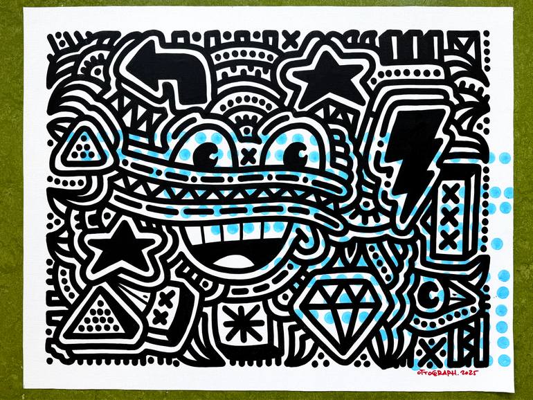 Original Pop Art Cartoon Painting by Ottograph Amsterdam