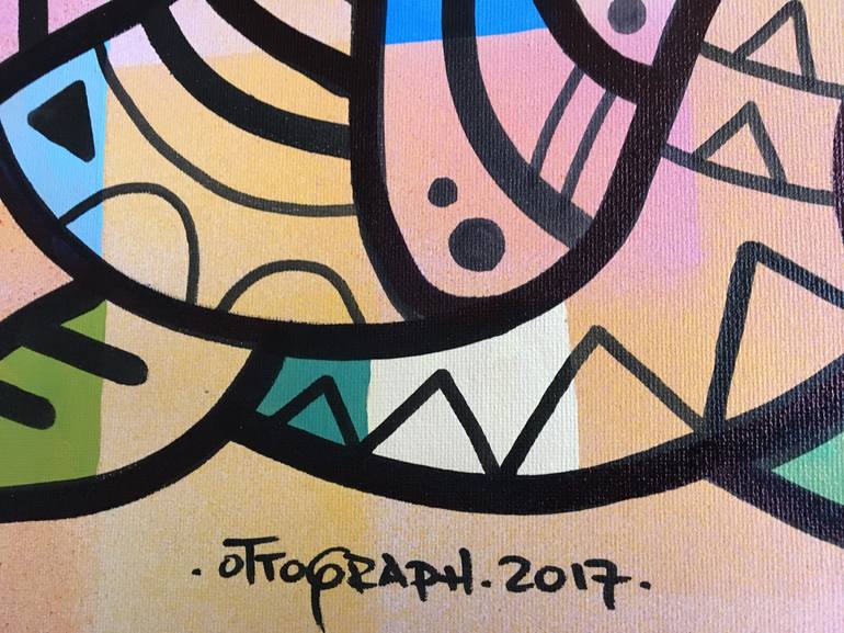 Original Street Art Abstract Painting by ottograph amsterdam