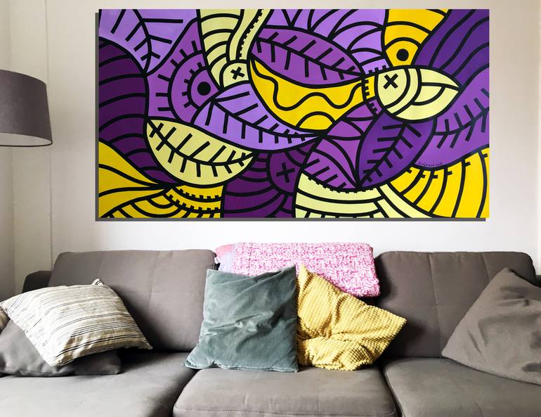 Original Abstract Nature Painting by Ottograph Amsterdam