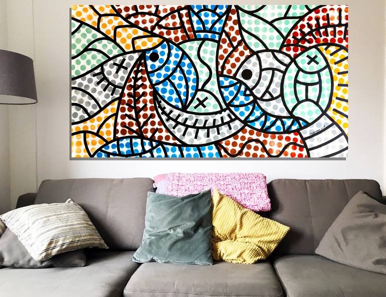 Original Pop Art Abstract Painting by ottograph amsterdam