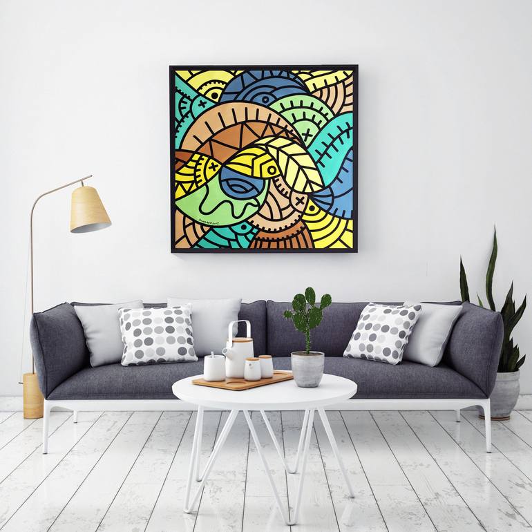 Original Pop Art Nature Painting by ottograph amsterdam