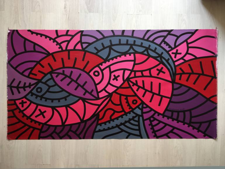 Original Abstract Nature Painting by Ottograph Amsterdam