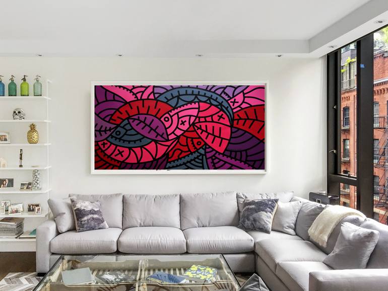 Original Abstract Nature Painting by Ottograph Amsterdam