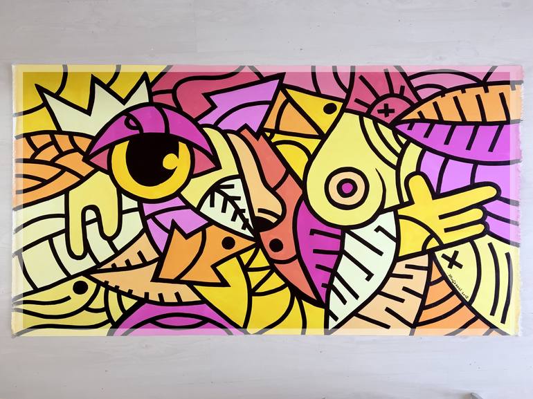 Original Pop Art People Painting by ottograph amsterdam