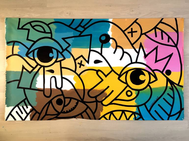 Original Pop Art People Painting by ottograph amsterdam