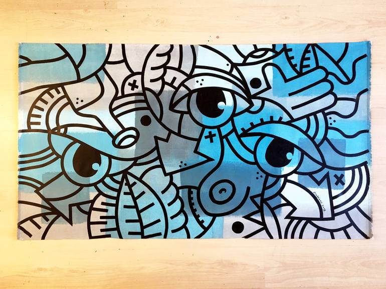 Original Pop Art Abstract Painting by ottograph amsterdam