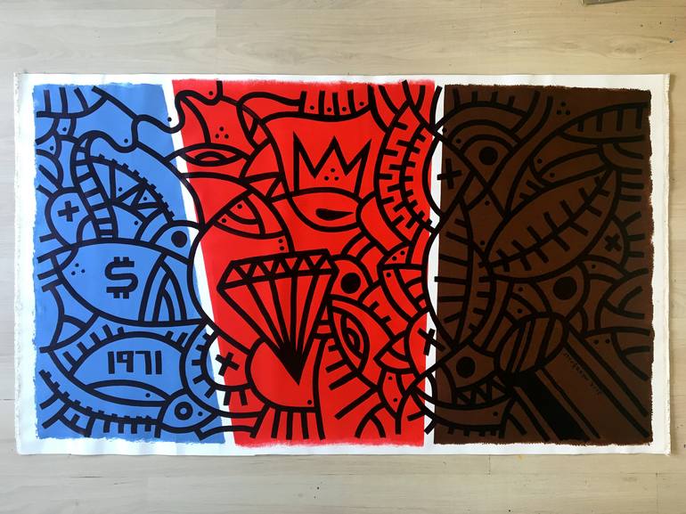 Original Pop Art Abstract Painting by ottograph amsterdam