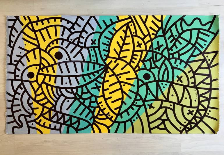 Original Pop Art Abstract Painting by ottograph amsterdam