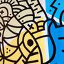 ottograph painting - i got skillz - acrylic and ink on canvas - 85x155 cm #ottograph 2018