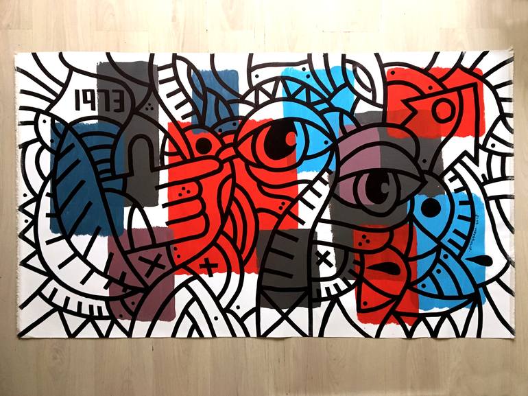 Original Pop Art Abstract Painting by ottograph amsterdam