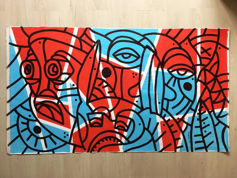 Original Pop Art Abstract Painting by ottograph amsterdam