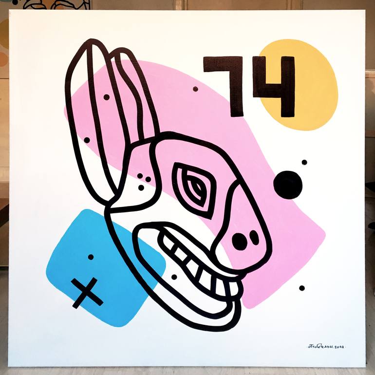 Original Pop Art Animal Painting by ottograph amsterdam