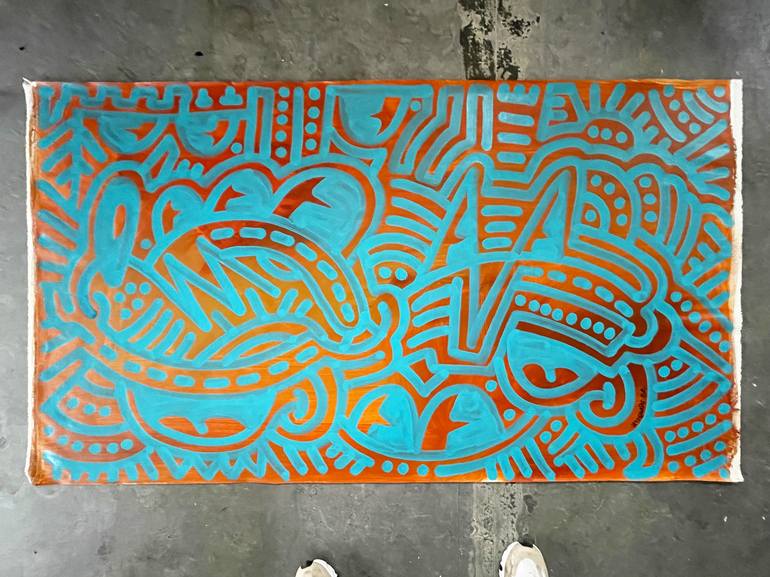 Original Street Art Abstract Painting by ottograph amsterdam