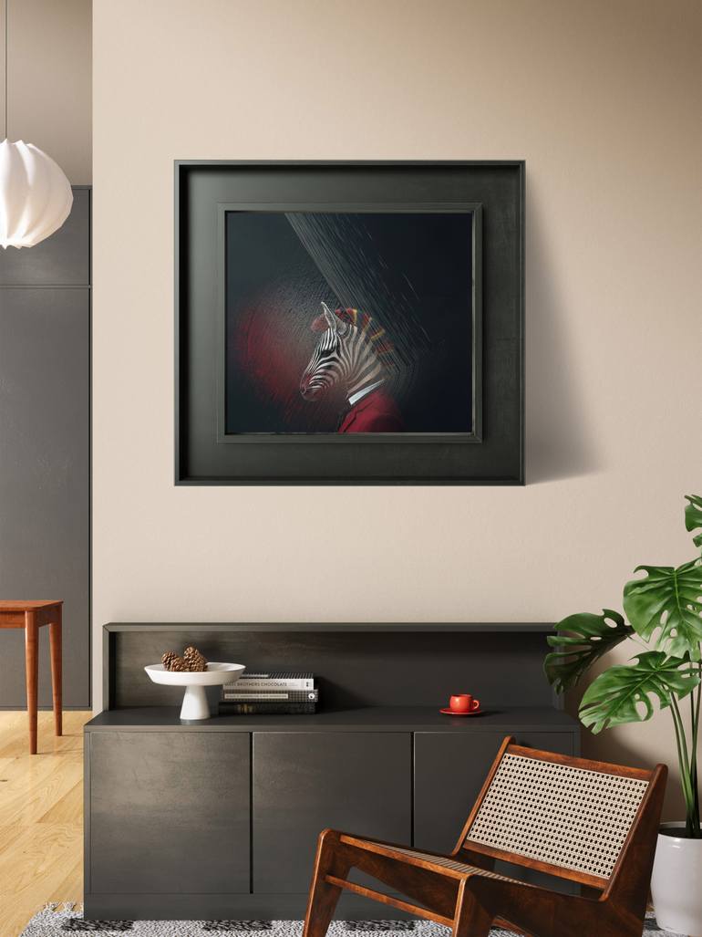 Original Algorithmic Animal Mixed Media by Ifusha Kalina