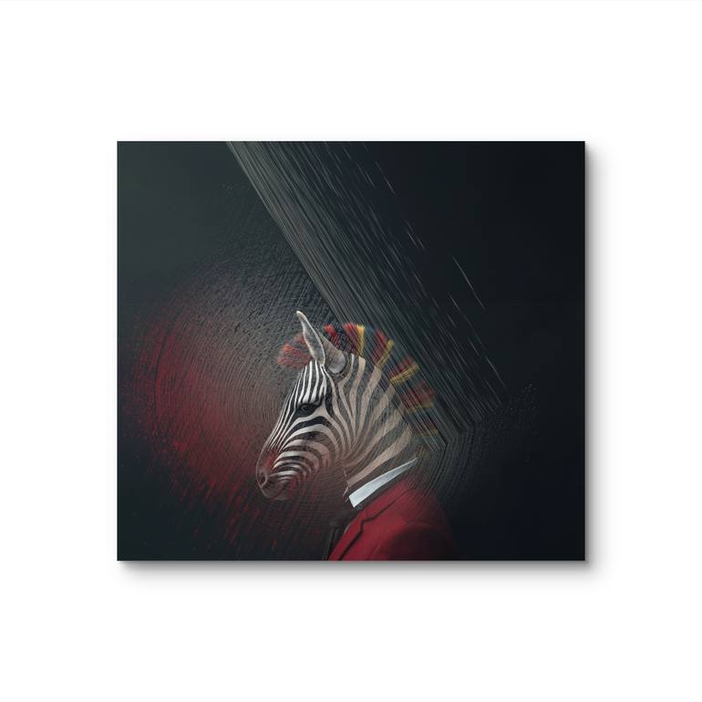 Original Algorithmic Animal Mixed Media by Ifusha Kalina