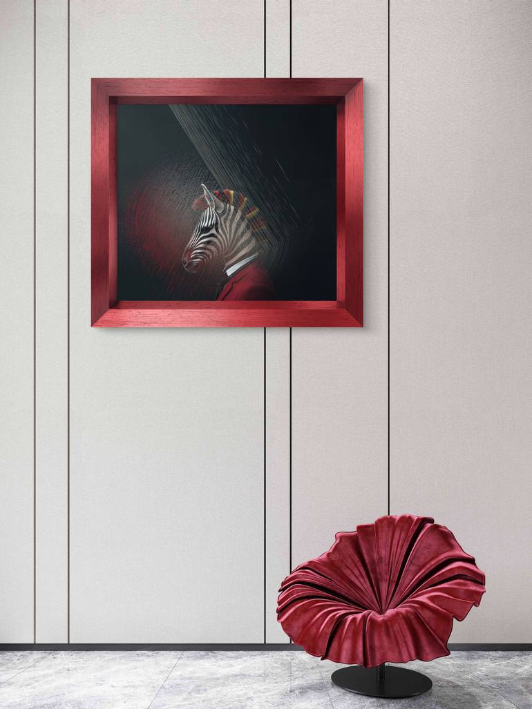 Original Algorithmic Animal Mixed Media by Ifusha Kalina