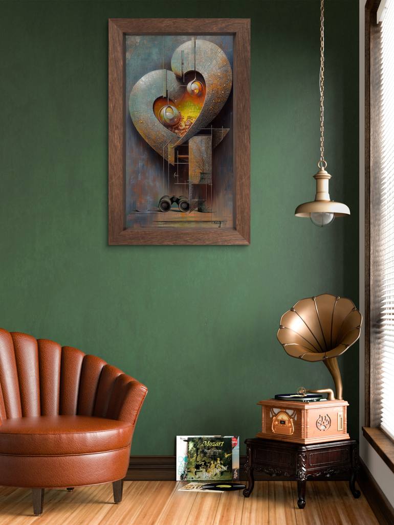 Original Algorithmic Abstract Mixed Media by Ifusha Kalina