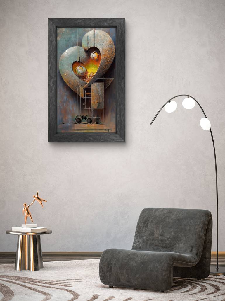 Original Algorithmic Abstract Mixed Media by Ifusha Kalina