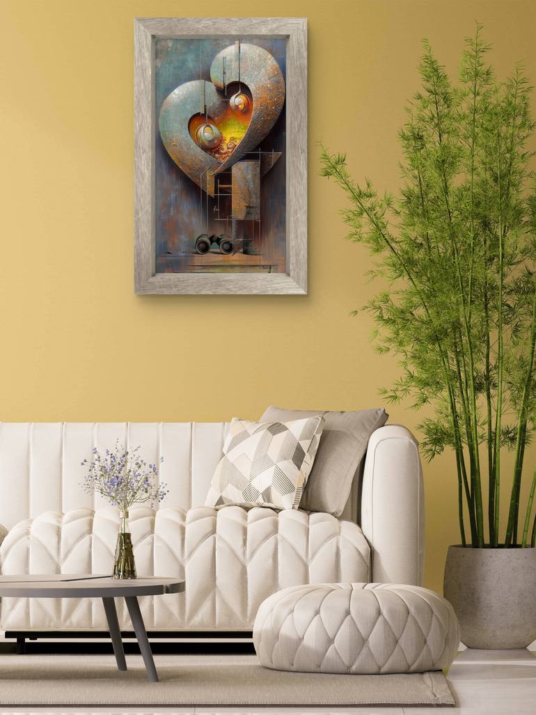 Original Algorithmic Abstract Mixed Media by Ifusha Kalina