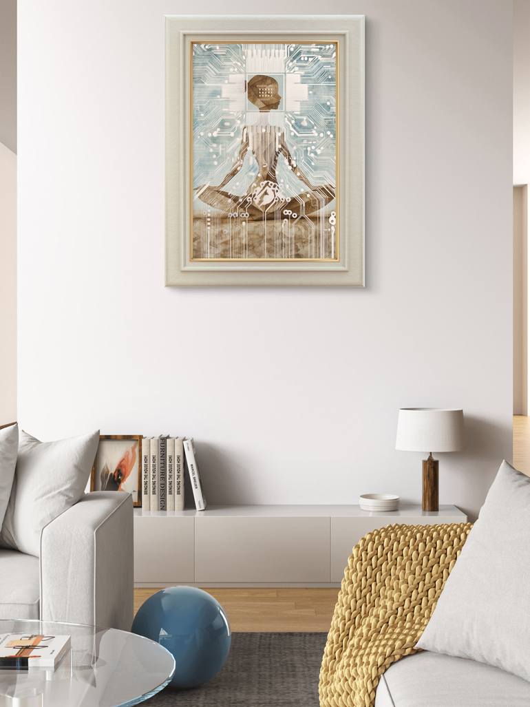 Original Algorithmic Women Mixed Media by Ifusha Kalina