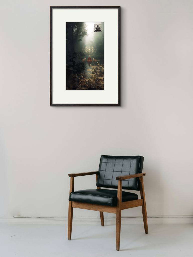 Original Artificial Intelligence Nature Mixed Media by Ifusha Kalina