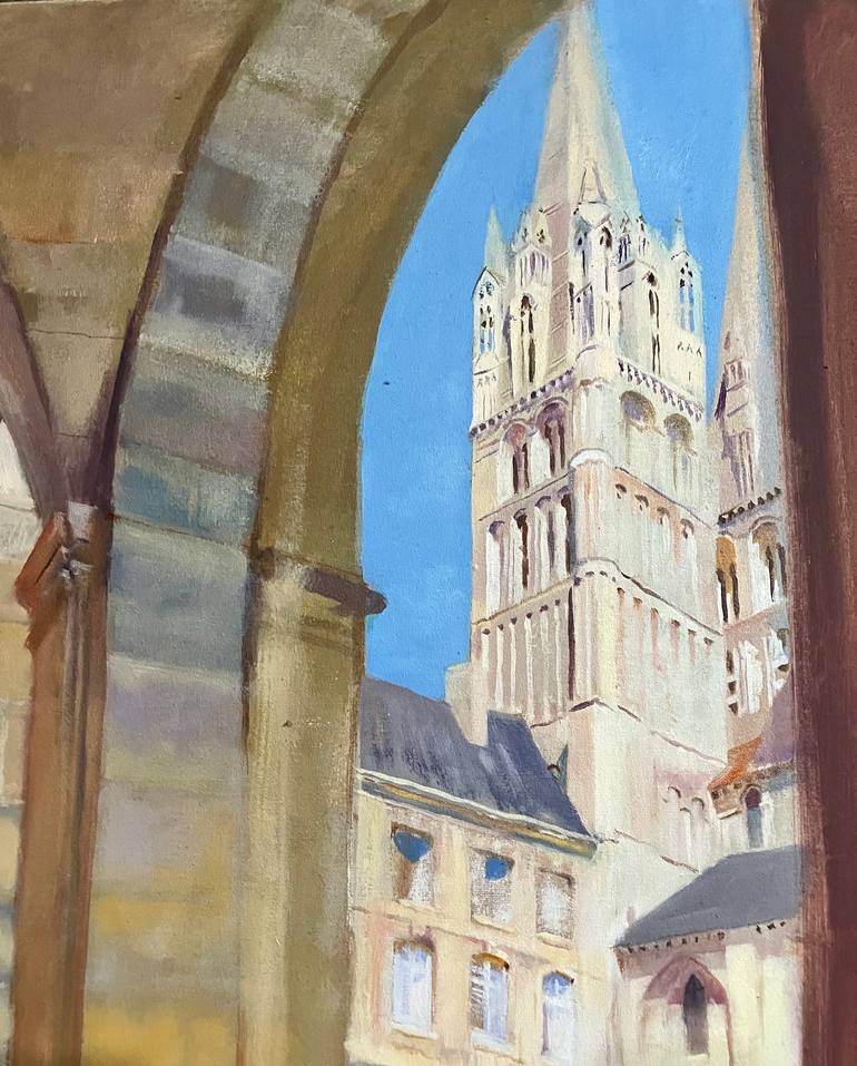 Original Realism Architecture Painting by John Welsh Artist