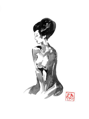 Original Fine Art Nude Drawings by pechane sumie