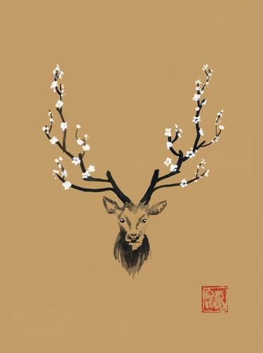 Original Figurative Animal Drawings by pechane sumie